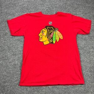 Chicago Blackhawks Brandon Saad 20 Adidas Shirt Mens M Red‎ NHL Hockey Graphic